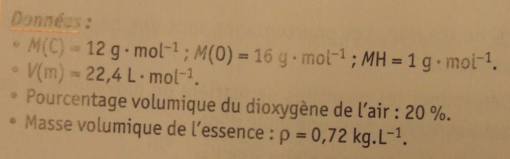 Données exercice 28 p 118